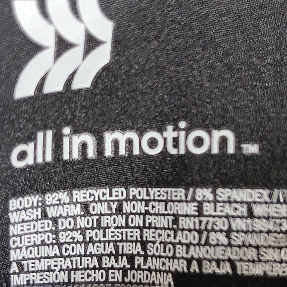 All In Motion 7" Cargo Shorts S Black Elastic Waist / Drawstring 5 Pockets - Picture 11 of 11